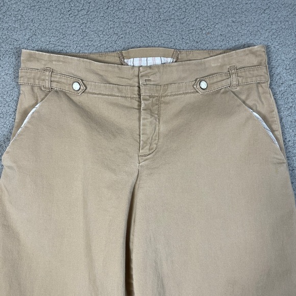 Cartonnier Continuum Wide Leg Pants Womens Size 10 Brown Neutral Lace Up Anthro - Picture 2 of 9